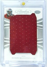 2025 Panini Flawless #19 Mario Manningham 5/10 Down & Dirty GAME USED PATCH