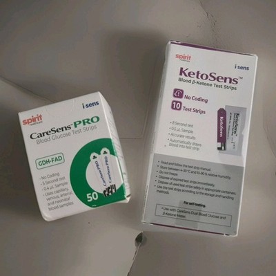 CAREsens PRO Blutzuckerteststreifen x 50 & 1 Box/Packung Ketontest KetoSens