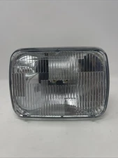 5X7 7x6 Inch White LED Halo Diamond Cut Semi Sealed Glass Lens Headlight H6054