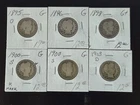 🔥RARE VTG Barber Silver Quarter Lot of 6 - 1895-O 1900-S 1913-D Semi Key Dates