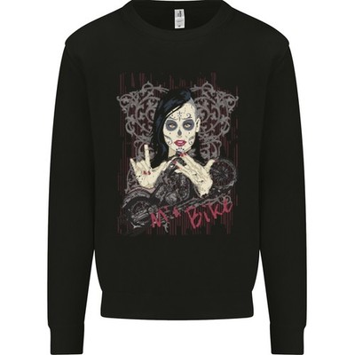 Ma Bike Skull Biker DotD Sugar Motorrad Kinder Sweatshirt Jumper