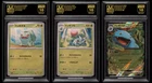 POKEMON MANA 10 BULBASAUR 001 IVYSAUR 002 VENUSAUR 003 GEM MINT -AI GRADE-