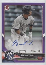 2018 Bowman Prospect Auto Purple 235/250 Thairo Estrada #PA-TE Auto fl4