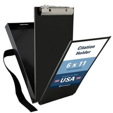 Saunders Dual Layer Police Storage Clipboard, Black Metal - Made In USA 12209