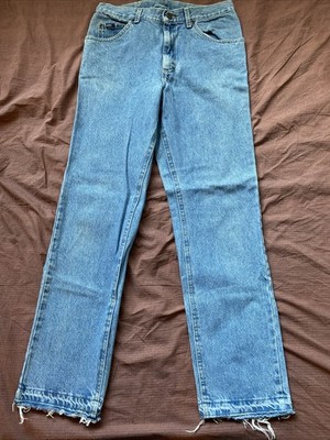 Lee Blue Jeans 32x32 Straight Leg Cotton Zip 7 Belt Loops Vintage 33 Inseam