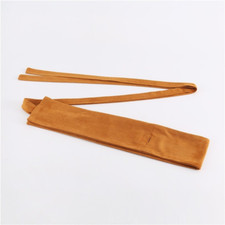 Women Faux Suede Waistband Belt Japanese Corset Obi Retro for Dress Shirt Coat