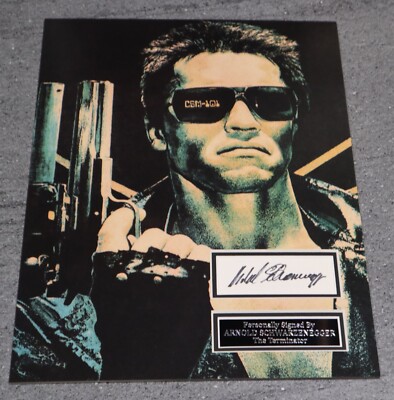 Arnold Schwarzenegger handsigniert The Terminator Foto Display 30x40 original