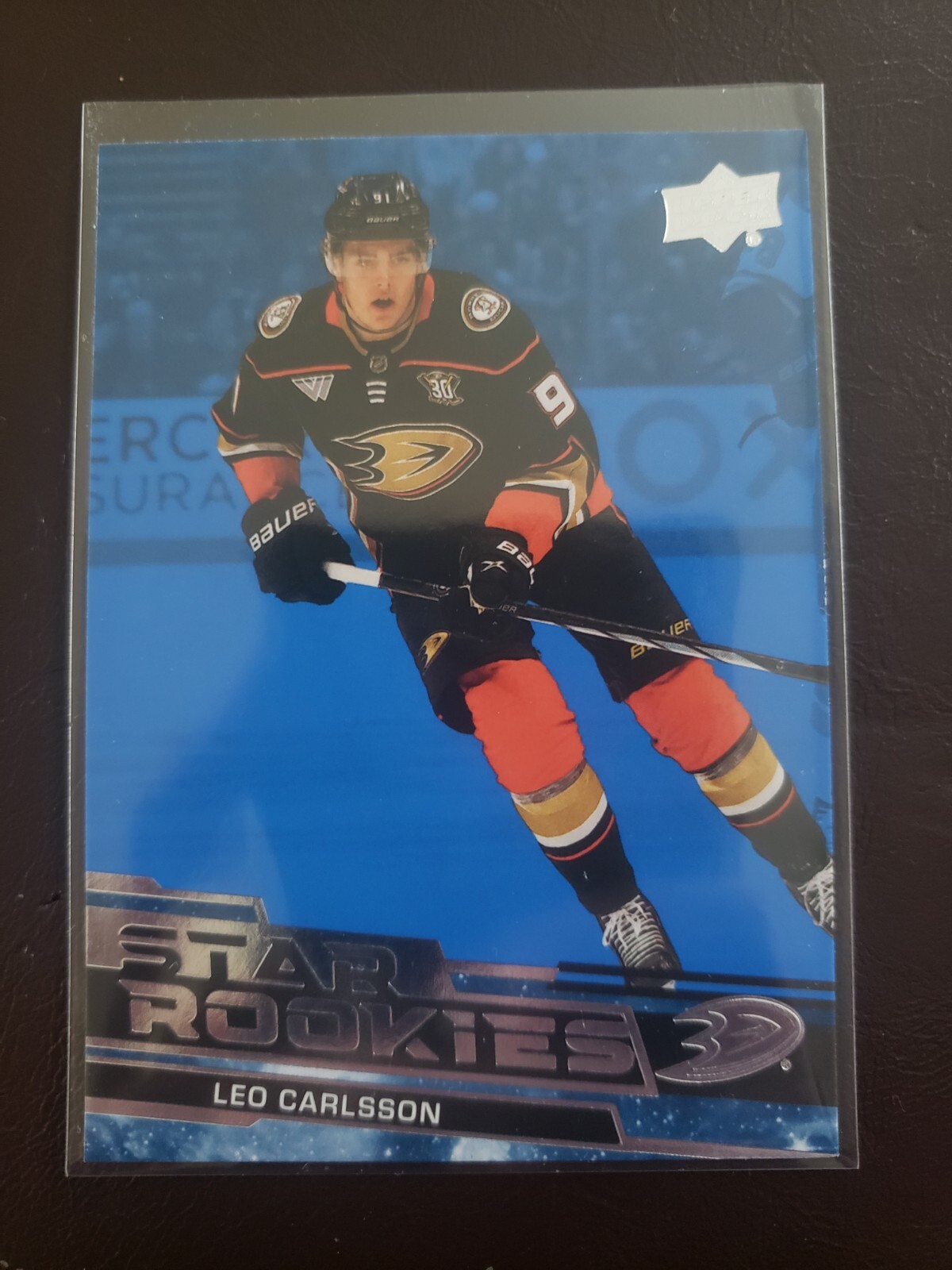 2023-24 Leo Carlsson Star Rookies BLUE SP Upper Deck Hockey Anaheim Ducks