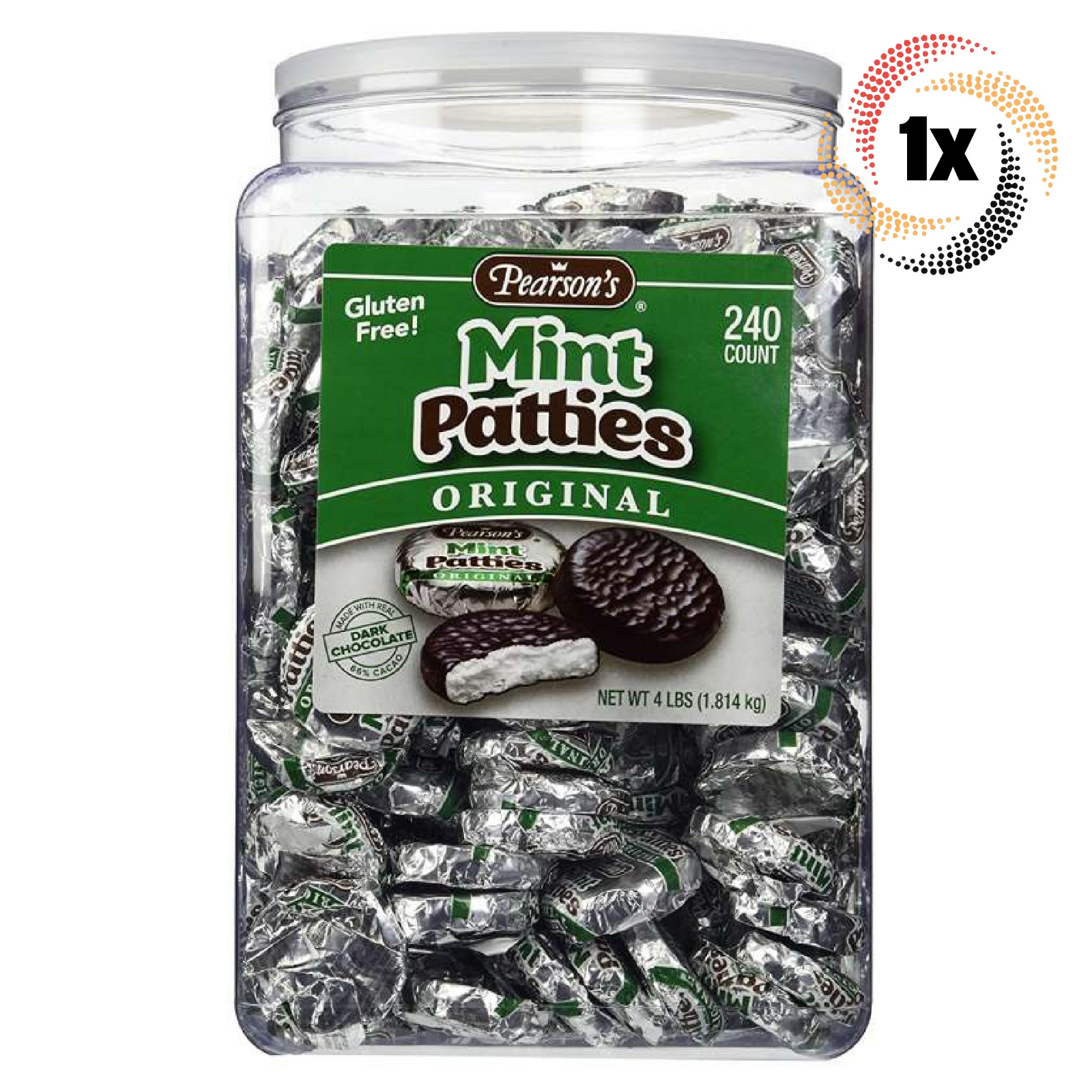 1 упаковка оригинальных пирожков Pearsons с мятой и темным шоколадом | 240 штук в упаковке |27 унций