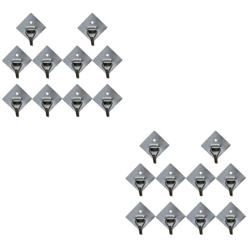 20 Pcs Nail Free Hook Hooks for Wall Stainless Steel Sticky eBay