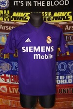 4.5/5 Real Madrid 34-36" 1902-2002 centenary third reversible football shirt