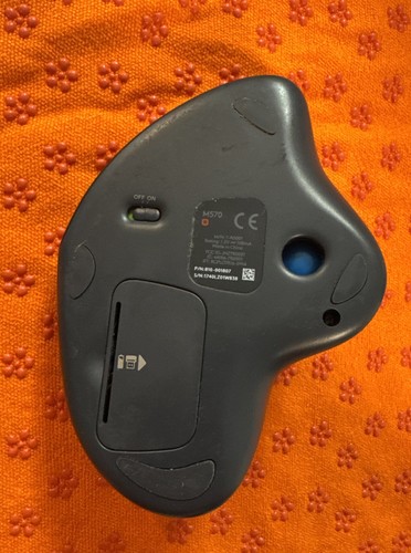 Logitech 810-001807 M570 Trackman Logi Wireless Trackball Mouse & USB Receiver - Picture 2 of 5