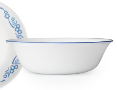 1 NEW Corelle CORNFLOWER 18-oz SOUP CEREAL BOWL 6.25'' Blue Rim Vitrelle Glass