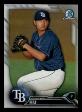2016 Bowman Draft #BDC-147 Chih-Wei Hu Chrome Refractor Tampa Bay Rays