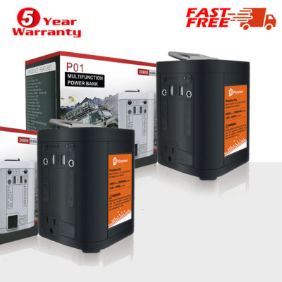 2X 1800A 26800mAh AC Output Multi-purpose Energy Storage Battery with Light
