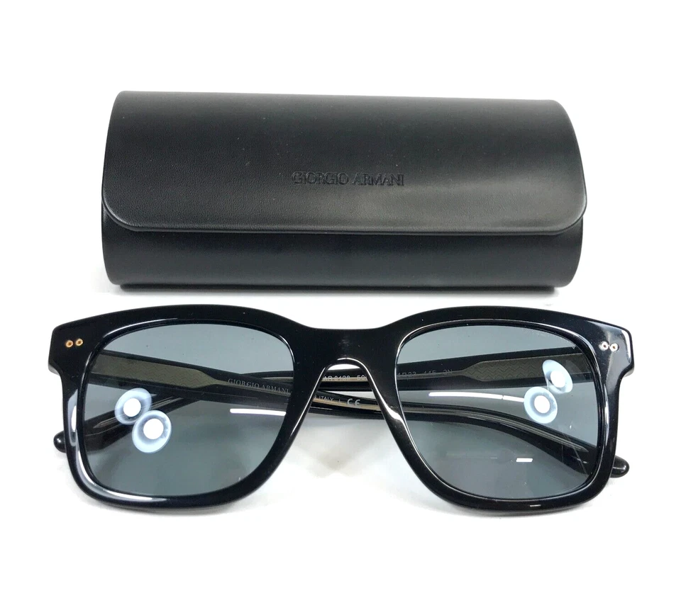 Gafas de sol Giorgio Armani AR8138 5001/56 marcos negros pulidos con lentes azules Foto 2 de 4