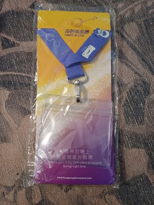 Hong Kong DisneyLand Magic Access Lanyard Glow in the dark effect NEW