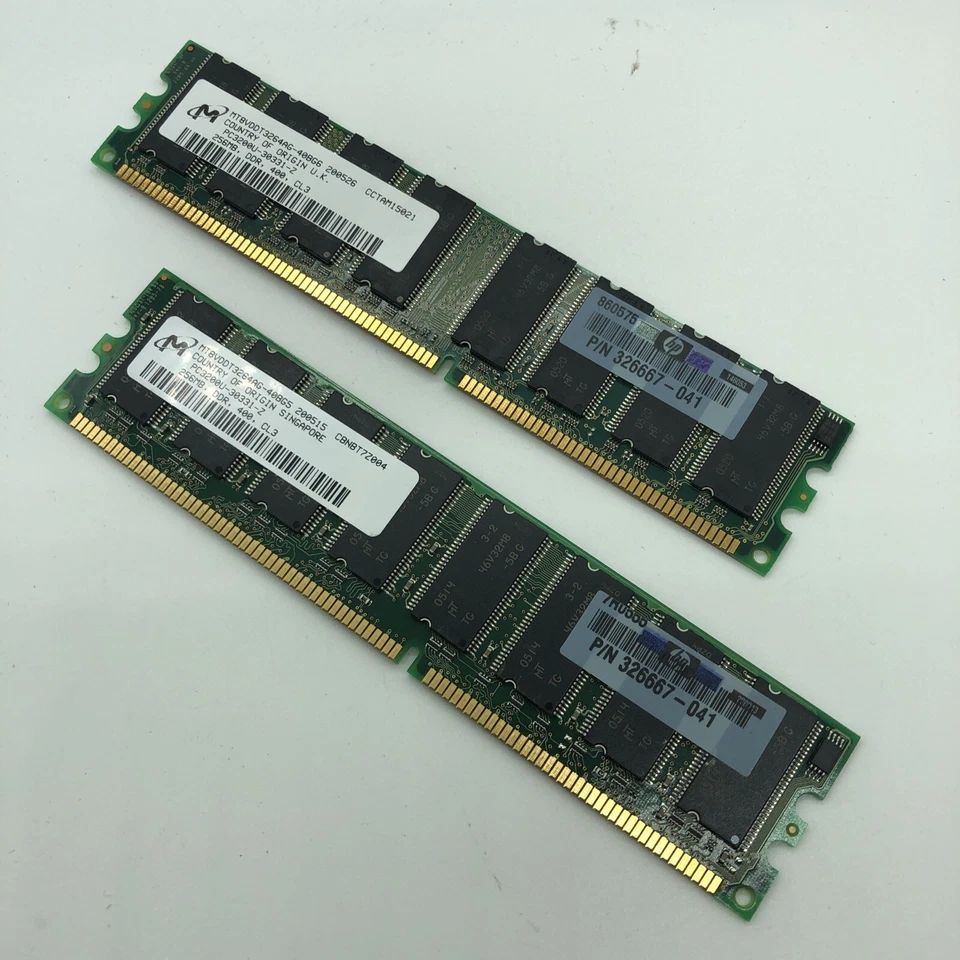 256MB Memory HP #326667-041 PC3200 DDR 400 SDRAM CL3 Dimm Ram Hewlitt Packard - Image 2 of 4