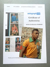 PELE (†2023) signed ARAL WM1966-Sammelkarte 10x15 Autogramm COA ACOA