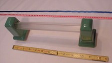 Vintage *Greenest Pine Green* Ceramic Towel Bar / Posts / Brackets + 24" Pole