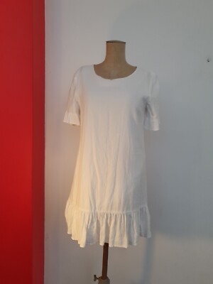Sportsgirl Linen Mix Dress White 8 fully Lined (#2) | eBay Australia
