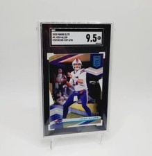 JOSH ALLEN 2020 Donruss Elite 6/24 SGC 9.5 MINT+ Gold Holo Status Die Cut BILLS