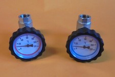 Kugelhahn mit Thermometer Handrad Größe-Farbe wählbar