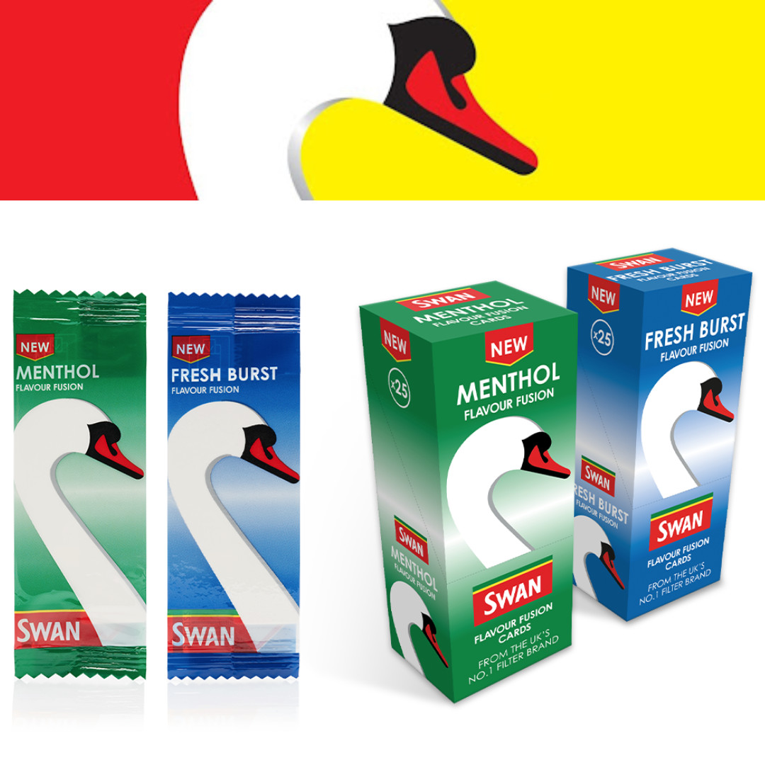 SWAN Flavour Cards- Swan Flavour Fresh Burst & Menthol Fusion - Full Box 25 Pack