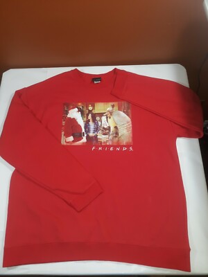 FRIENDS Women's Size 2XL Red Sweatshirt (Santa/ Ross Aardvark/ Monica) 