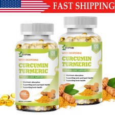 2x Turmeric Curcumin with Ginger 95 Curcuminoids 1800mg Max potency w BioPerine