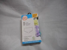 Wonder Nation 5pk Girls Premium Multi color Briefs/Hipster Small,Medium & Large