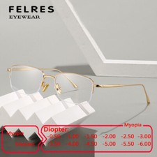 Metal Anti Blue Light Myopia Nearsighted Glasses Men Leisure Square Glasses New