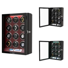 DUKWIN Automatic 12 Watch Winder Watches Box LCD Touch Screen Display Case Gift