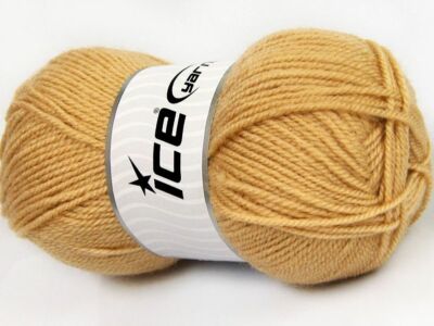 4-Skein Lot Plain Wool Worsted Yarn 4x100g/210m Cafe Latte
