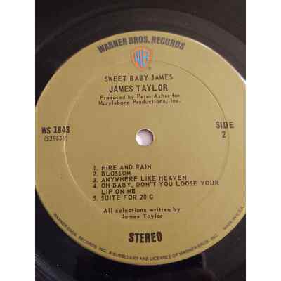 James Taylor 旧規格　未開封 James Taylor “Sweet Baby James” Warner Bros WS 1843 Vinyl LP Album