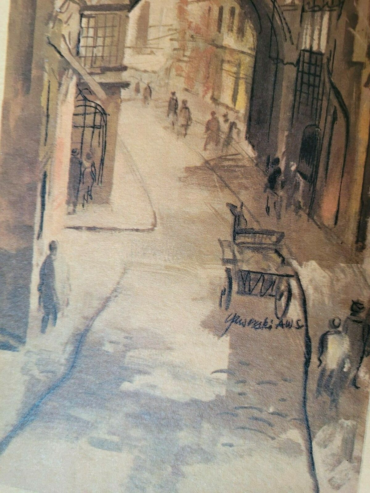 Alex F. Yaworski prints signed artwork. Two framed pieces by Yaworski