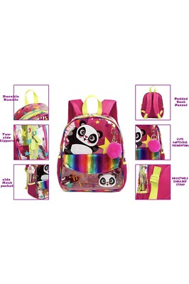 mohco clear kids backpack girls toddler panda | eBay