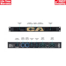 CA 600Wx2 Professional Power Amplifier 2-Channel Amplifier for Disco Performance