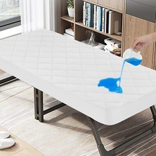Waterproof Cot Mattress Pad Quilted Fitted Protector for Narrow Twin Bed 30"x75"