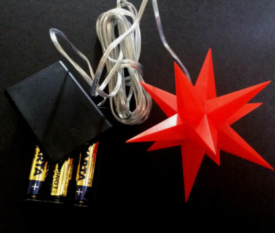 LED Mini-Stern rot 9cm klein Adventsstern Weihnachtsstern Stern Leuchtstern  | eBay