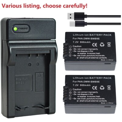 3x Battery-Batterie DMW-BMB9E DMW-BMB9 avec chargeur USB intégré pour 3x Battery-Batterie DMW-BMB9E DMW-BMB9 avec chargeur USB intégré pour