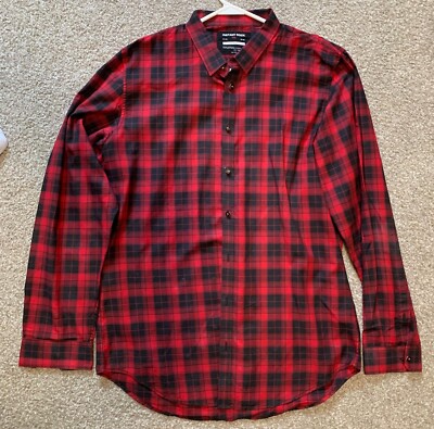 INSTANT ROCK  CPS - LS shirt, XL - Red/Black plaid -  Excellent Condition --c