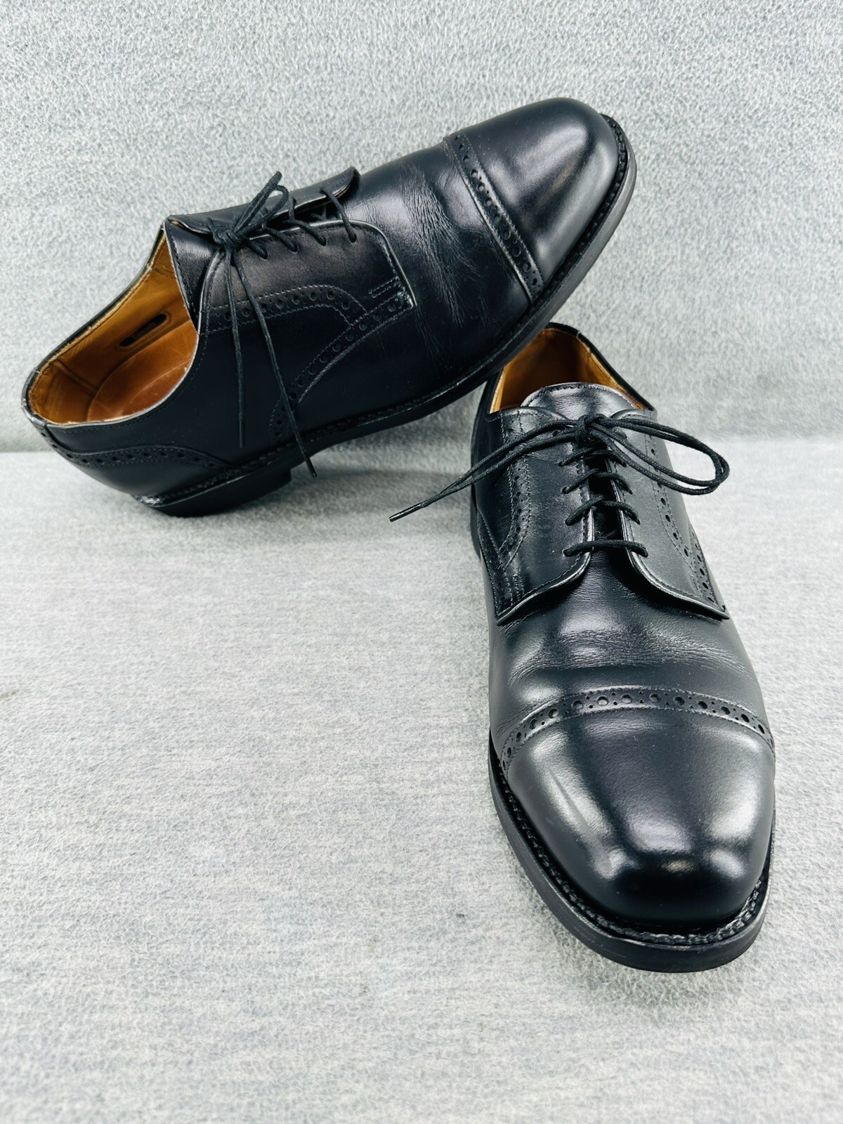 SAOLA ALLEN EDMONDS 3408 Scarpe eleganti ortotiche Oxford da uomo 9 5 D in pelle nera
