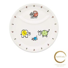 New Lisa Larson 21cm Lunch Plate with Baby Mikey Design Children's Tableware