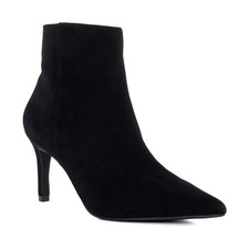 Dune Obsessively Suede Women's Black Heeled Ankle Boots