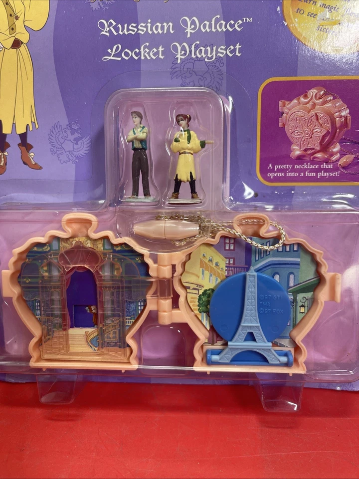 Juego de juguete medallón palacio ruso película Anastasia 1997 vintage nuevo Foto 2 de 4