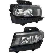 Headlight Set For 2014-2015 Chevrolet Camaro Left and Right With Bulb 2Pc