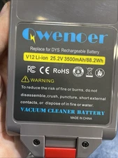 Qwenoer 3500 mAh V12 SY46  Replacement For DYS Rechargeable Battery