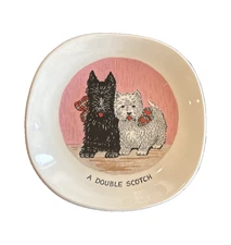 Black & White Scotch Whiskey Adv Plate Weatherby Hanley Falcon Ware England