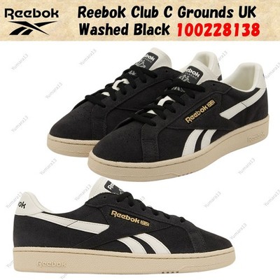 Reebok Club C Grounds UK Washed Black 100228138 Men's Size